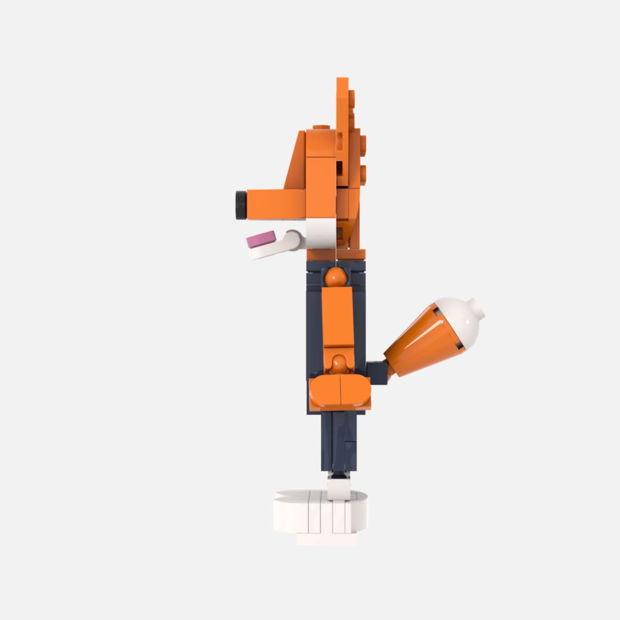 university fox mascot - customer LEGO set for business - side view